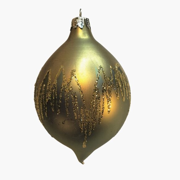 Christmas Classics Ornament Hand Decorated Blown Glass Glitter Romania Craftsmen - Picture 9 of 13